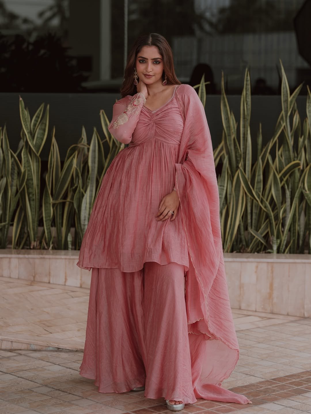 Reba Monica John Soft Pink Outfit Photos – Beautiful HD Images (3)