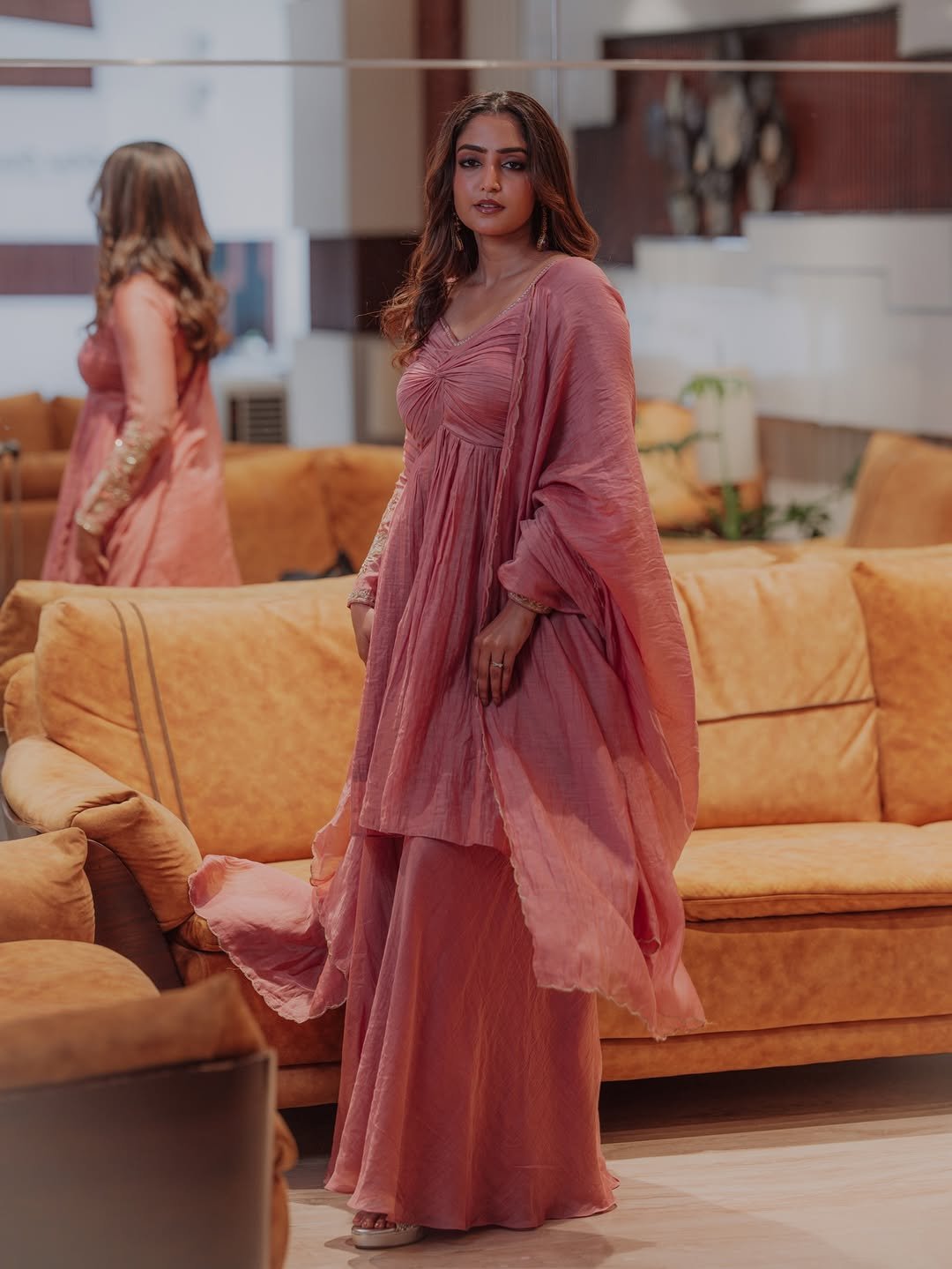 Reba Monica John Soft Pink Outfit Photos – Beautiful HD Images (4)