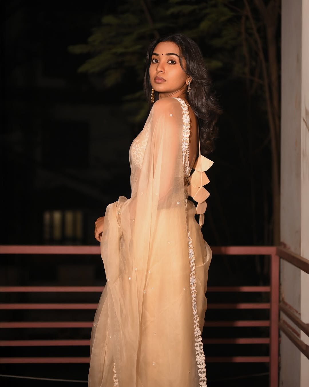 Shivathmika Rajashekar in Sheer Saree – Elegant Photoshoot (10)