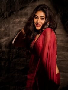 Adhya Thakur Stunning Red Silk Saree Look HD Images latest HD photos