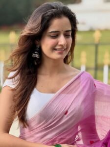 Ashika Ranganath Looks Gorgeous in Pink Saree beautiful outfit images