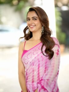 Ashika Ranganath Looks Gorgeous in Pink Saree trending celebrity photos