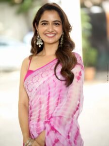 Ashika Ranganath Looks Gorgeous in Pink Saree stunning fashion look