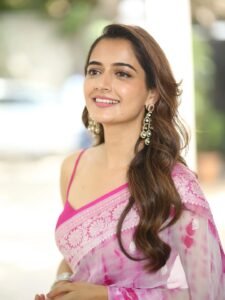 Ashika Ranganath Looks Gorgeous in Pink Saree trending celebrity photos