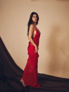 Disha Patani Stuns in Bold Red Satin Gown – Latest HD Photos Go Viral (14)
