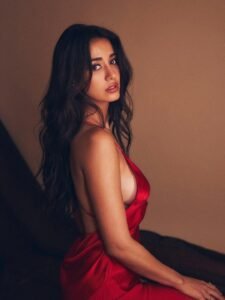 Disha Patani Stuns in Bold Red Satin Gown – Latest HD Photos Go Viral (3)
