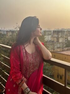 Divya Bharathi Stuns in Red Traditional Outfit – Latest HD Photos (3)