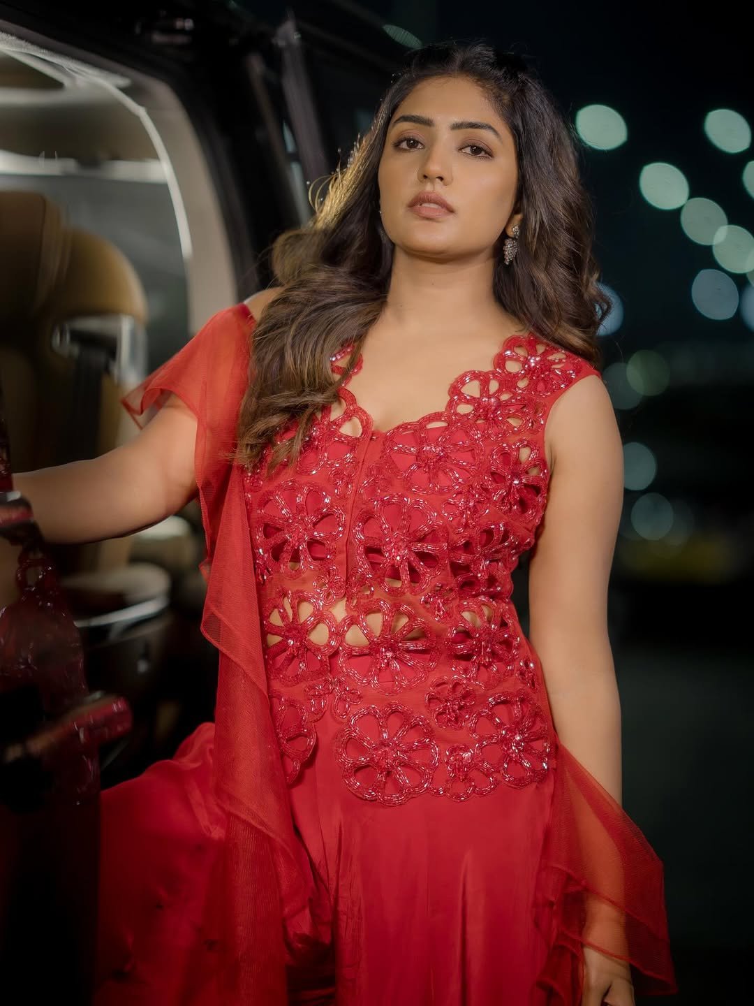 Eesha Rebba Stunning Red Gown Photos 2026 (1)