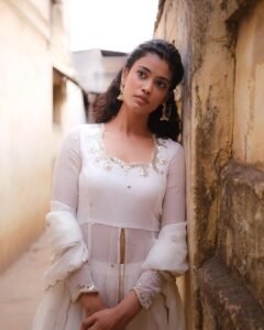 Ira Dayanand Reddy Looks Graceful in White Ethnic Outfit beautiful outfit images