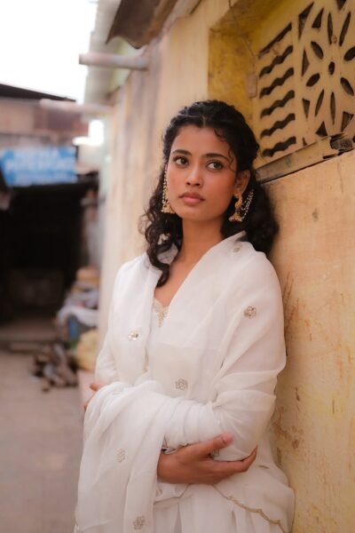Ira Dayanand Reddy Looks Graceful in White Ethnic Outfit beautiful outfit images