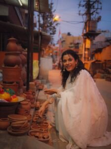 Ira Dayanand Reddy Looks Graceful in White Ethnic Outfit stunning fashion look