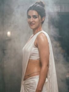 Kriti Sanon Stuns in Elegant White Saree – AI Generated Photos (1)