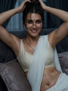 Kriti Sanon Stuns in Elegant White Saree – AI Generated Photos (12)