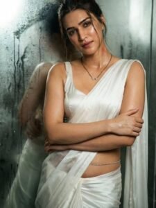 Kriti Sanon Stuns in Elegant White Saree – AI Generated Photos (6)