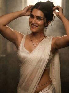 Kriti Sanon Stuns in Elegant White Saree – AI Generated Photos (8)