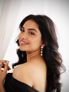 Mamitha Baiju Stunning Black Floral Dress Photos 2026 stunning fashion look