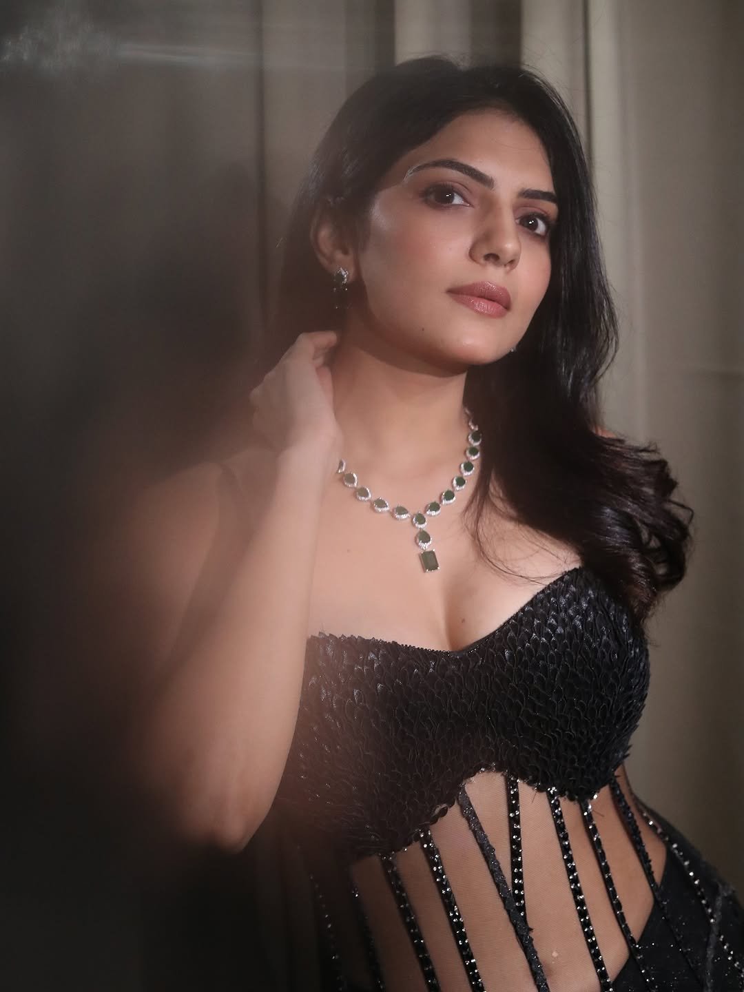 Misha Narang Stunning Black Gown Photoshoot (1)