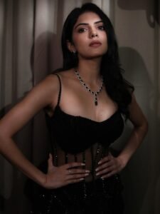 Misha Narang Stunning Black Gown Photoshoot trending celebrity photos