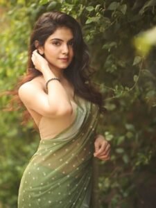 Misha Narang Stunning in Green Saree – Latest HD Photos & Elegant Look (13)