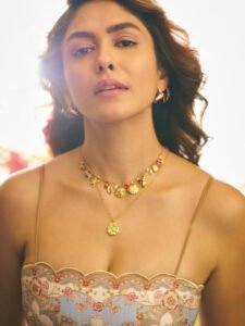 Mrunal Thakur Stunning Blue Floral Dress Photos 2026 stunning fashion look