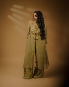 Rajisha Vijayan Looks Elegant in Olive Green Ethnic Outfit beautiful outfit images