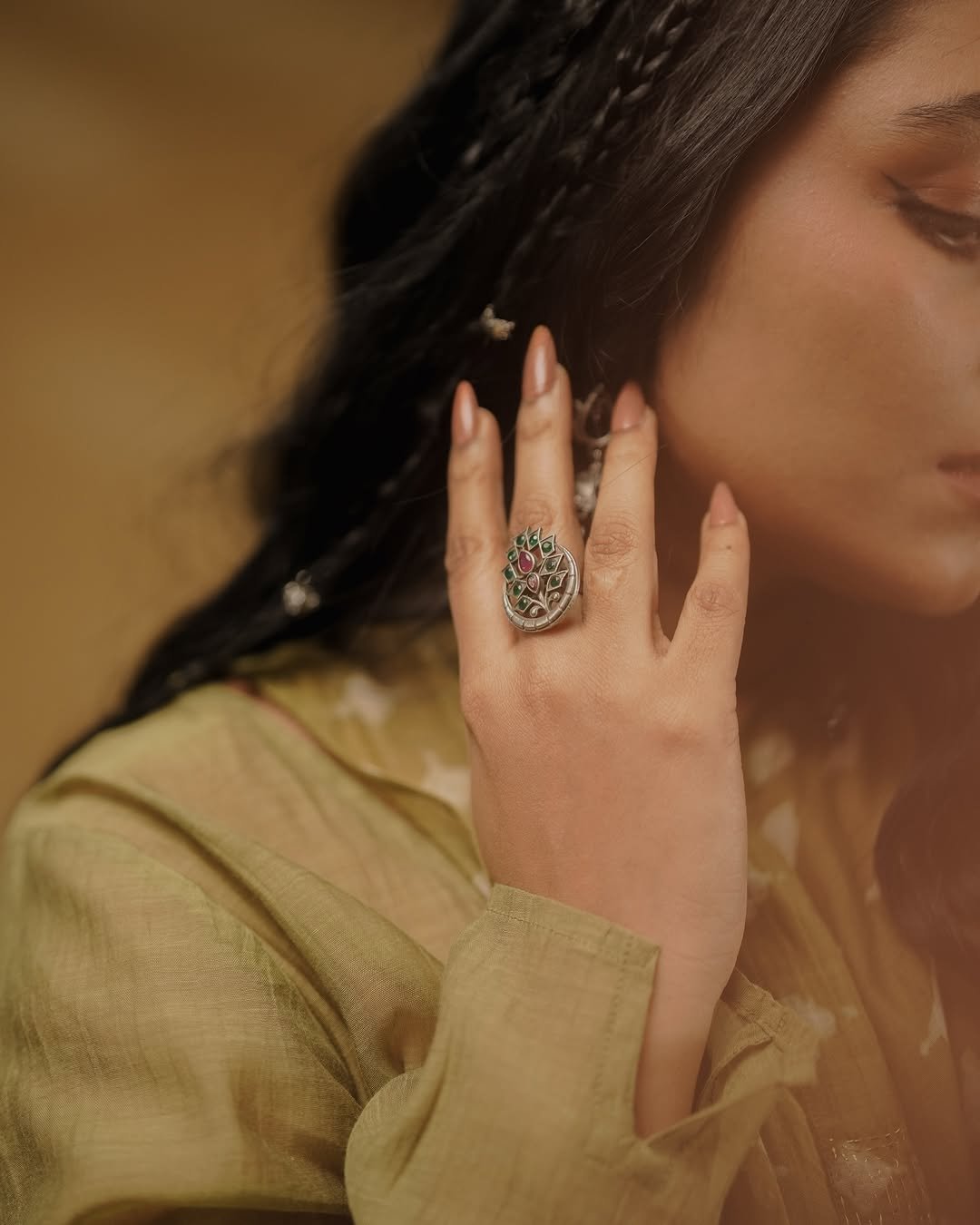 Rajisha Vijayan Looks Elegant in Olive Green Ethnic Outfit (6)