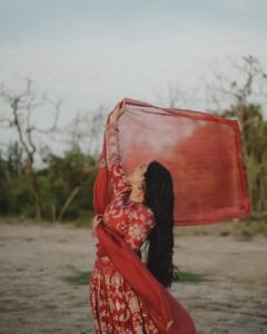 Rajisha Vijayan Looks Stunning in Red Traditional Outfit latest HD photos