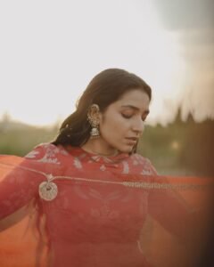 Rajisha Vijayan Looks Stunning in Red Traditional Outfit trending celebrity photos