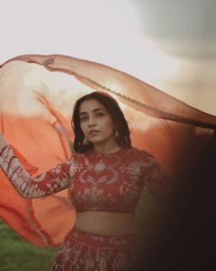 Rajisha Vijayan Looks Stunning in Red Traditional Outfit beautiful outfit images