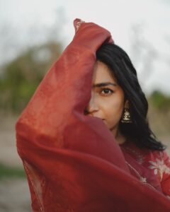 Rajisha Vijayan Looks Stunning in Red Traditional Outfit beautiful outfit images