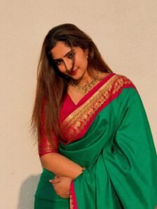 Reba Monica John Stunning Green Saree Photos 2026 beautiful outfit images