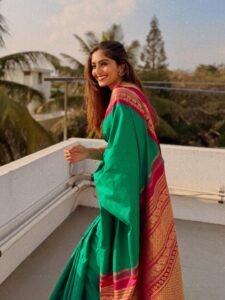 Reba Monica John Stunning Green Saree Photos 2026 stunning fashion look