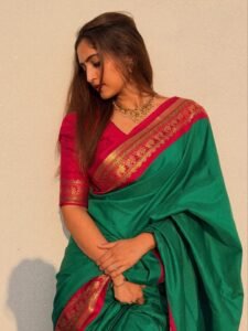 Reba Monica John Stunning Green Saree Photos 2026 latest HD photos