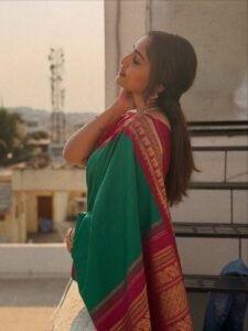 Reba Monica John Stunning Green Saree Photos 2026 stunning fashion look