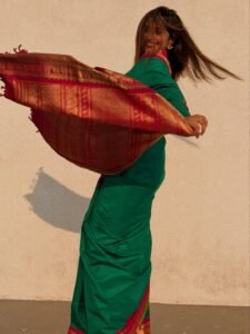 Reba Monica John Stunning Green Saree Photos 2026 latest HD photos