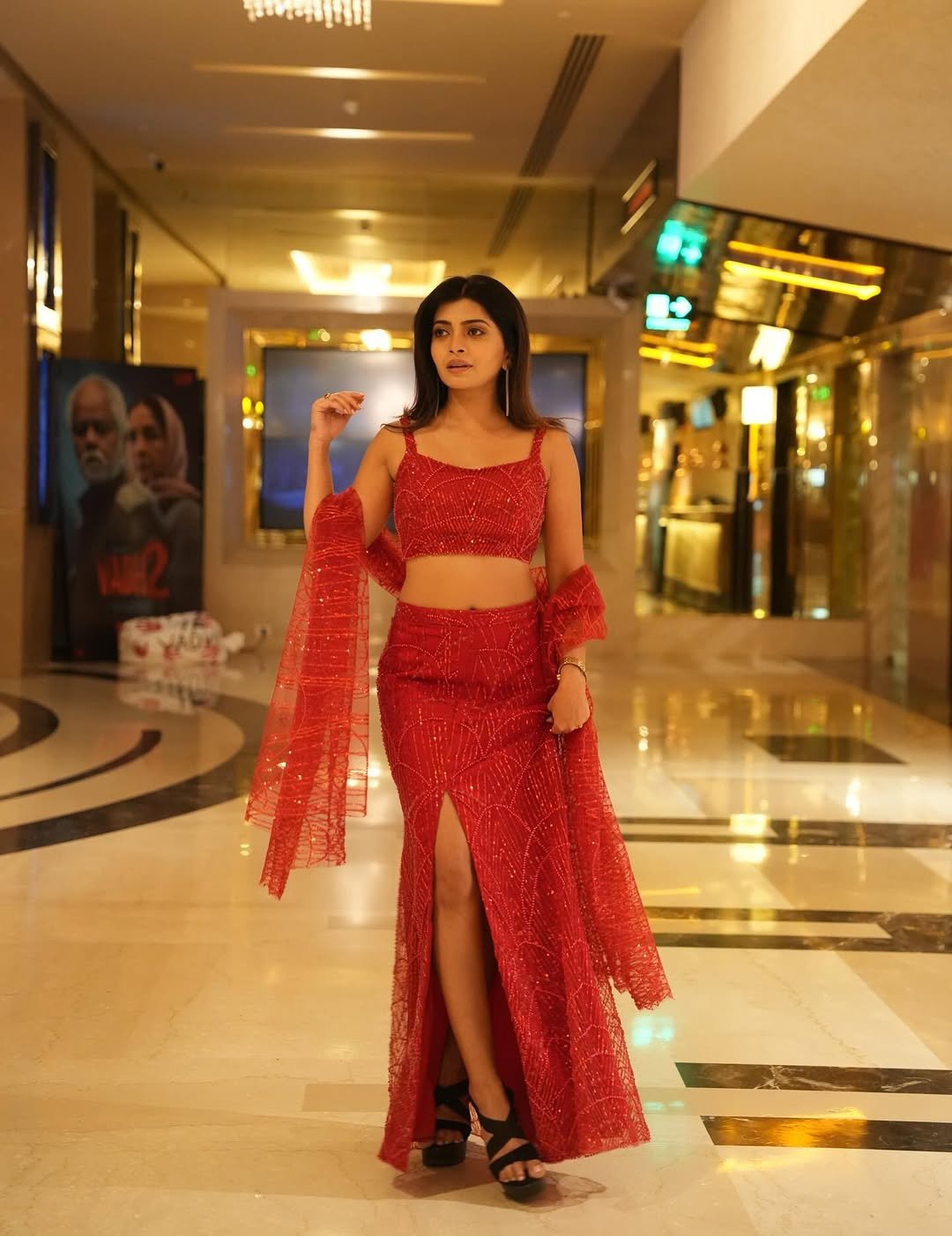 Ruchira Jadhav Stuns in Glamorous Red Outfit (3)