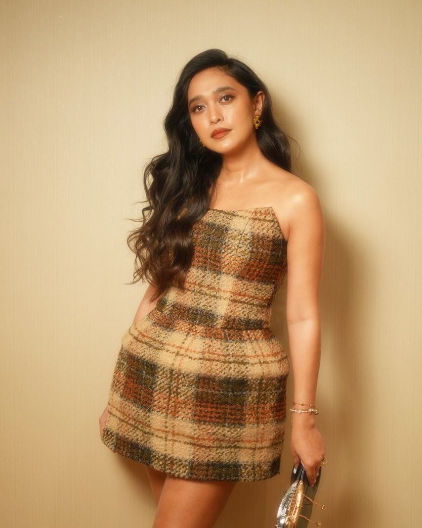 Sayani Gupta Stunning Checkered Mini Dress Photos 2026 trending celebrity photos