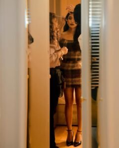 Sayani Gupta Stunning Checkered Mini Dress Photos 2026 stunning fashion look