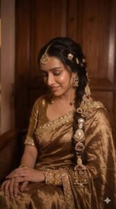 Shraddha Kapoor Looks Royal in Golden Silk Saree – Latest HD Photos (5)