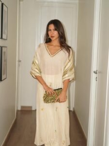 Sonam Bajwa Elegant Ivory Ethnic Outfit HD Images Stylish Party Look 2026 trending celebrity photos