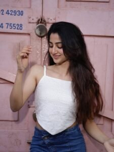 Sushmitha Shetty Stunning Casual Look in White Top Latest HD Photos stunning fashion look