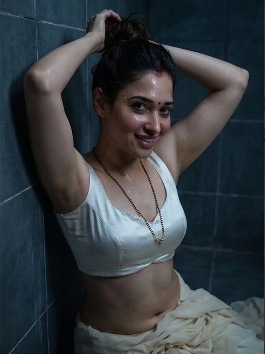 Tamannaah Bhatia Stuns in Elegant White Saree – AI Generated Photos (10)