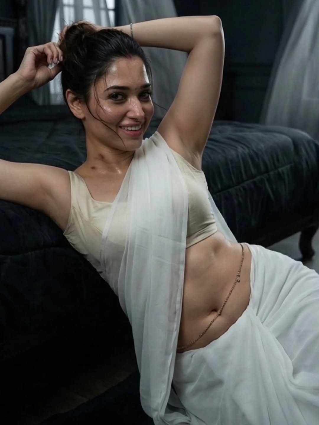 Tamannaah Bhatia Stuns in Elegant White Saree – AI Generated Photos (7)