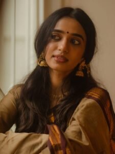 Trupti Ravindra Looks Graceful in Traditional Brown Saree trending celebrity photos