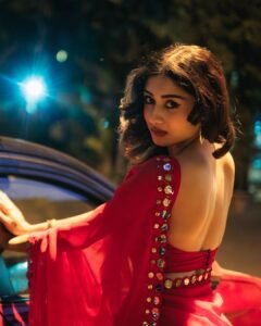 Yashu Turns Heads in Stunning Red Saree – Latest Glam Photoshoot (40)