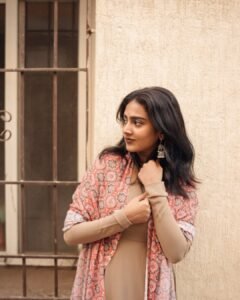 Yoga Lakshmi Looks Elegant in Traditional Printed Outfit stunning fashion look