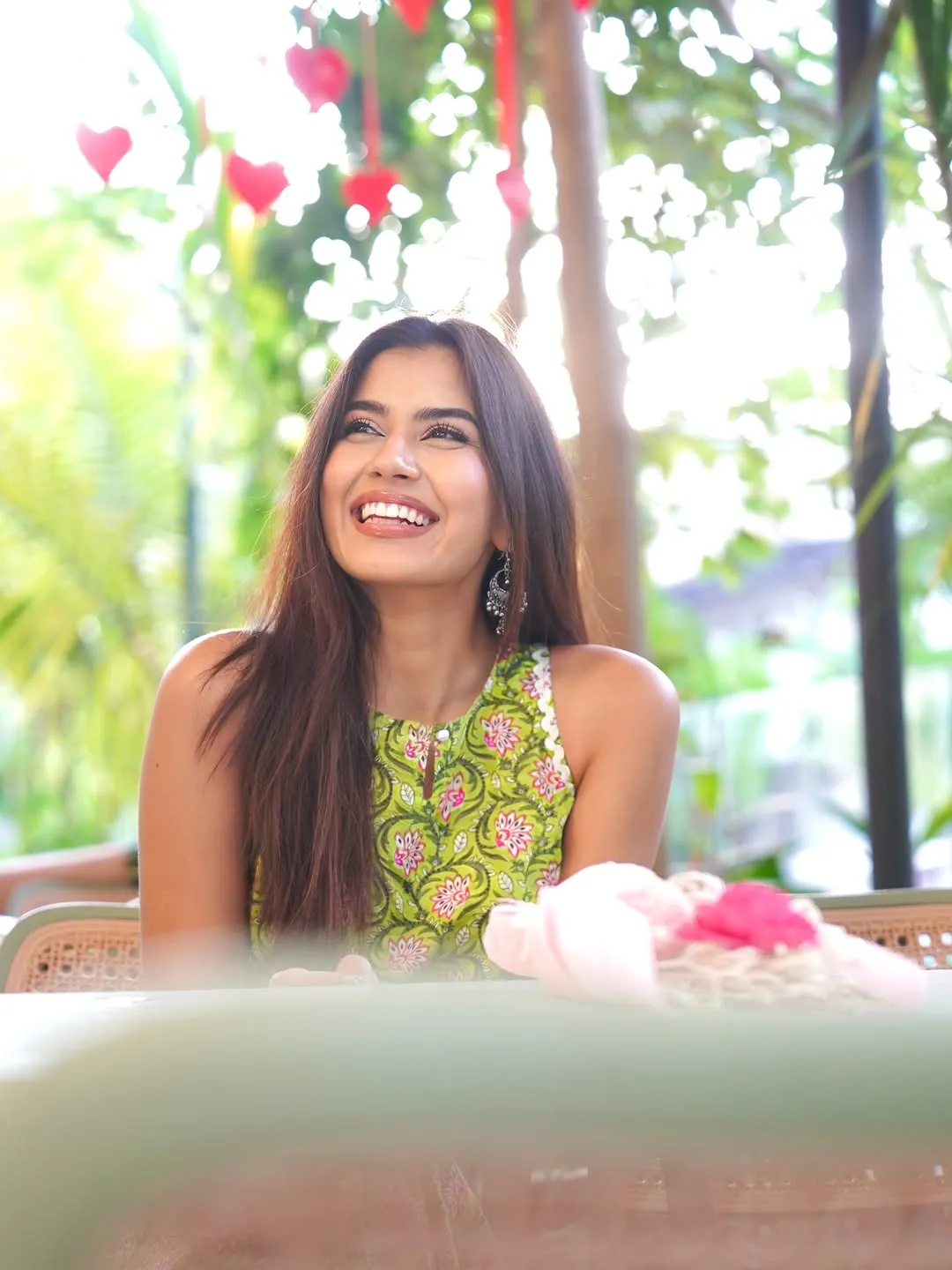 Akanksha Choudhary Looks Adorable in Floral Green Dress – Latest HD Photos (13)