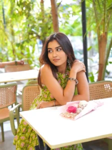 Akanksha Choudhary Looks Adorable in Floral Green Dress – Latest HD Photos (8)
