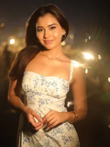 Akanksha Choudhary Radiates Elegance in Floral White Dress – Latest HD Photos (11)