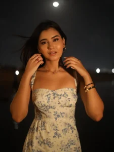 Akanksha Choudhary Radiates Elegance in Floral White Dress – Latest HD Photos (15)